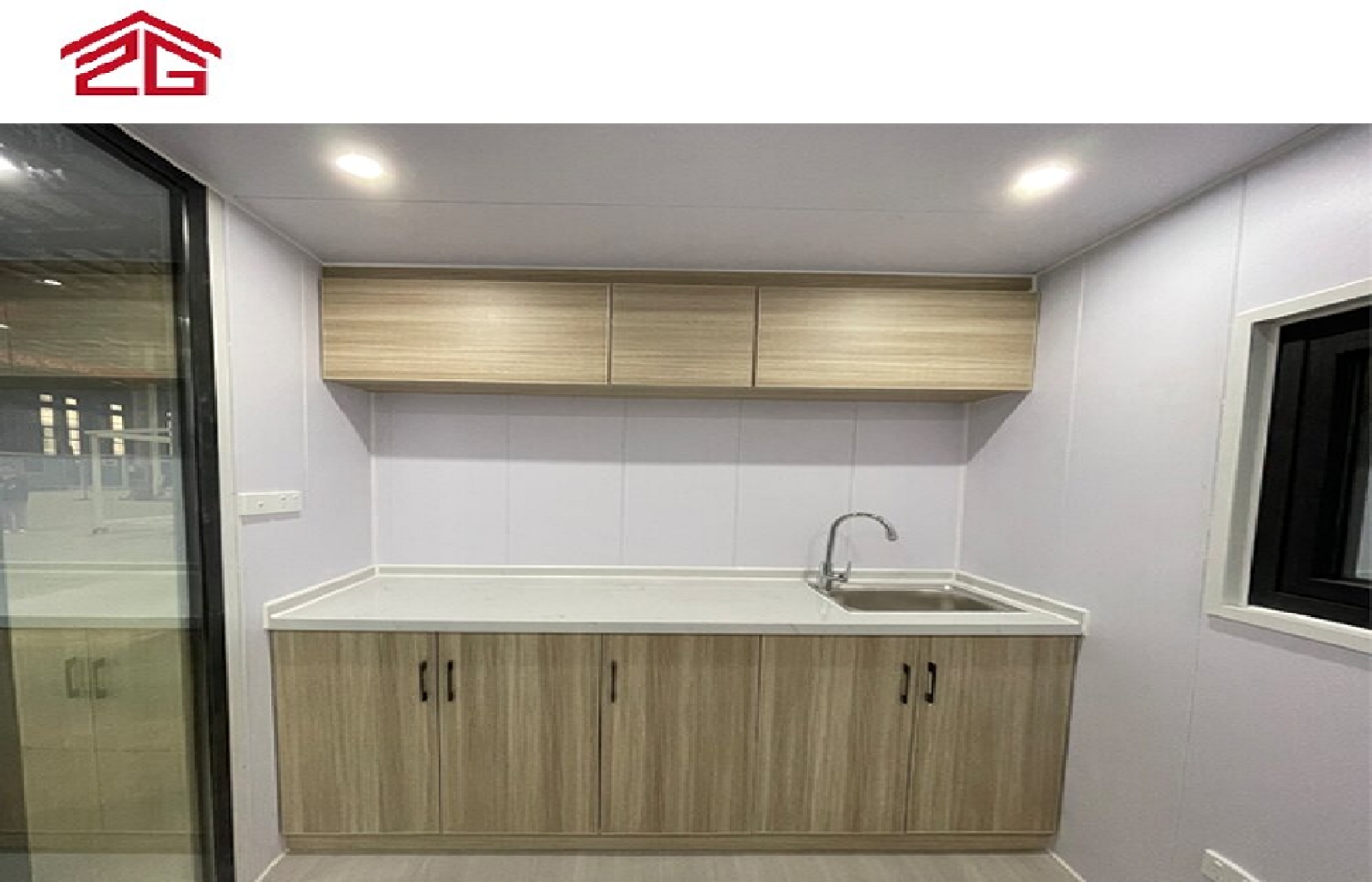 Räätälöity kaksikerroksinen Apple Cabin Container House -muodikas residenssi Räätälöity kaksikerroksinen Apple Cabin Container House -muodikas residenssi