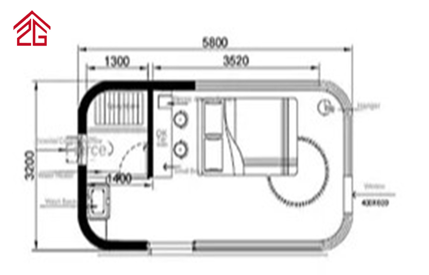 Räätälöity kaksikerroksinen Apple Cabin Container House -muodikas residenssi Räätälöity kaksikerroksinen Apple Cabin Container House -muodikas residenssi