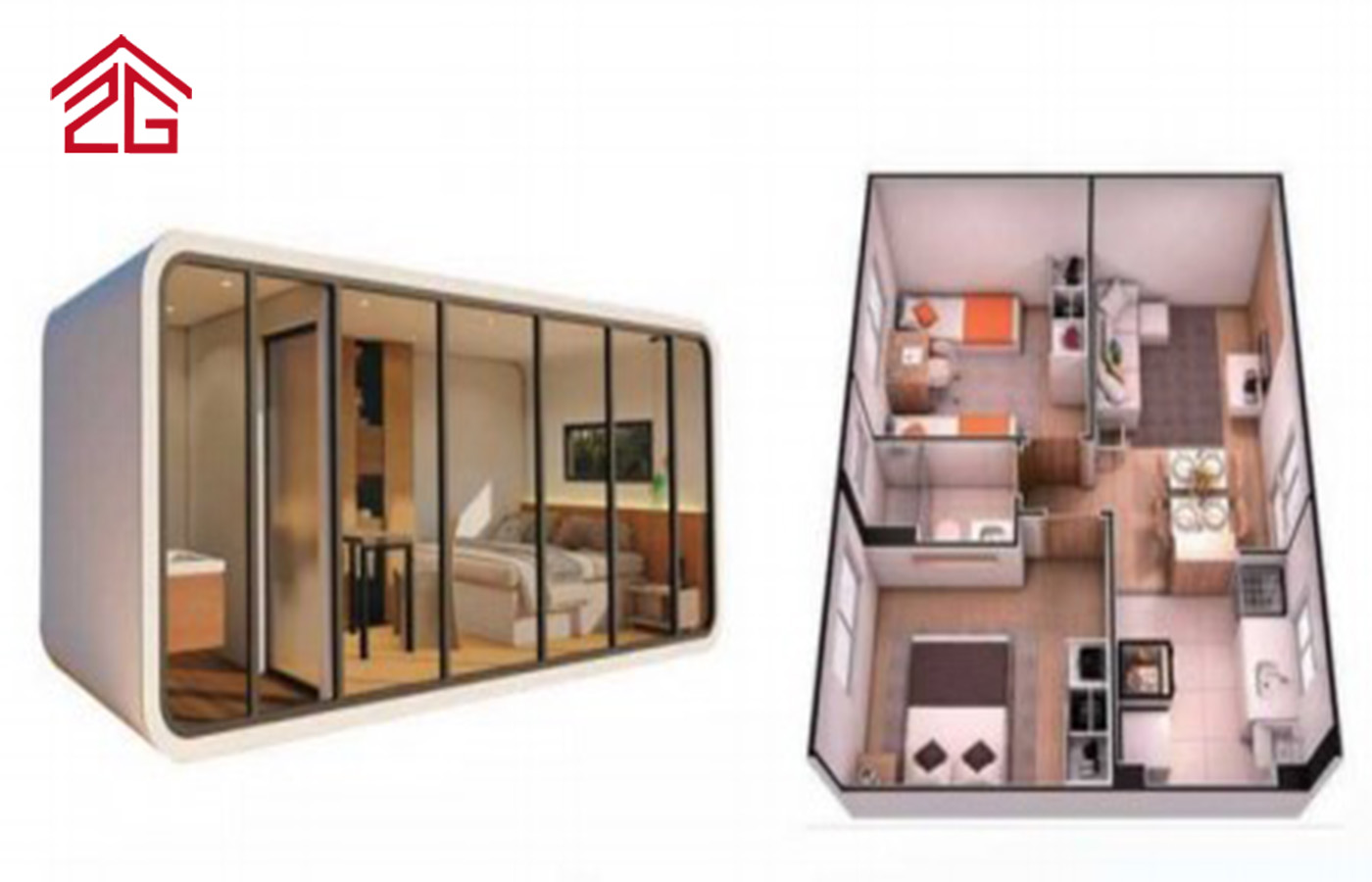 Räätälöity kaksikerroksinen Apple Cabin Container House -muodikas residenssi Räätälöity kaksikerroksinen Apple Cabin Container House -muodikas residenssi