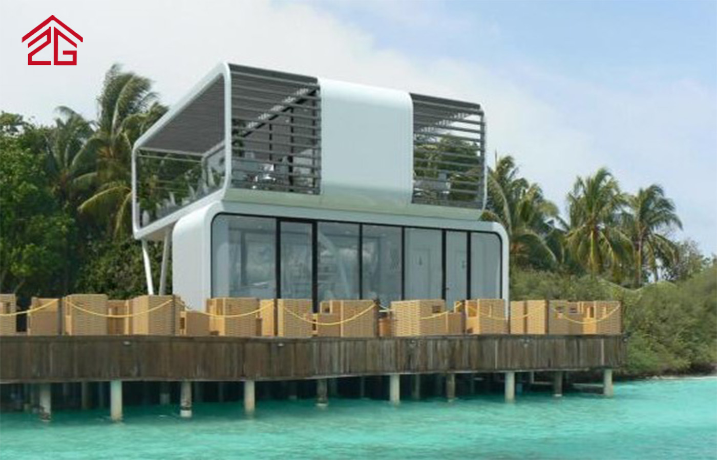 Räätälöity kaksikerroksinen Apple Cabin Container House -muodikas residenssi Räätälöity kaksikerroksinen Apple Cabin Container House -muodikas residenssi