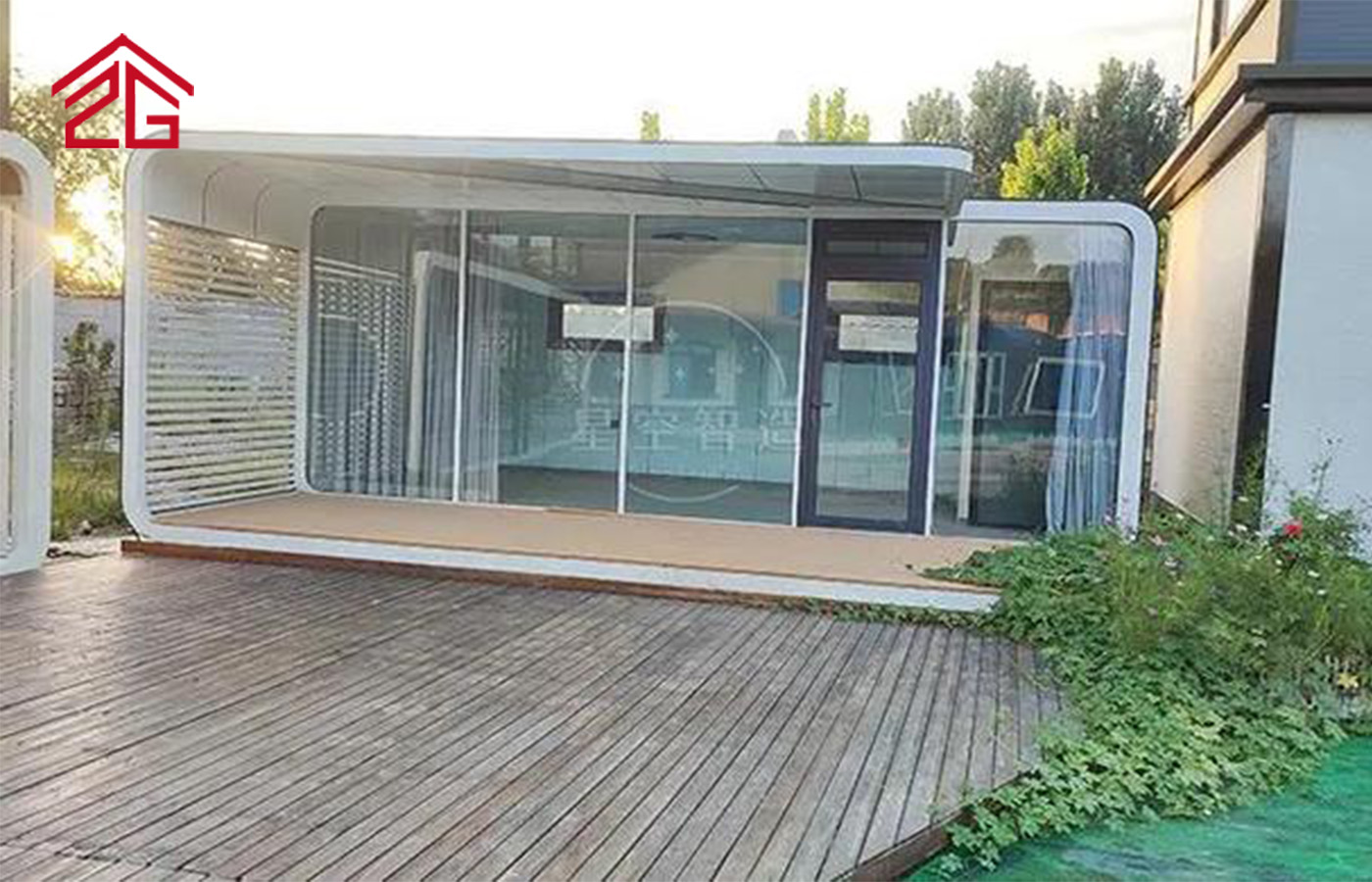 Räätälöity kaksikerroksinen Apple Cabin Container House -muodikas residenssi Räätälöity kaksikerroksinen Apple Cabin Container House -muodikas residenssi